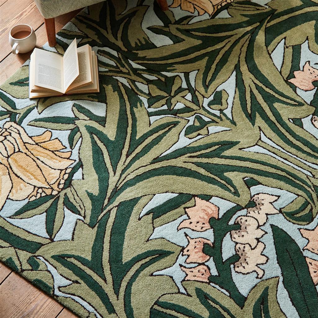 Ковер шерстяной с вискозой Bluebell Leafy Arb Green | Размер: 250 x 350 см