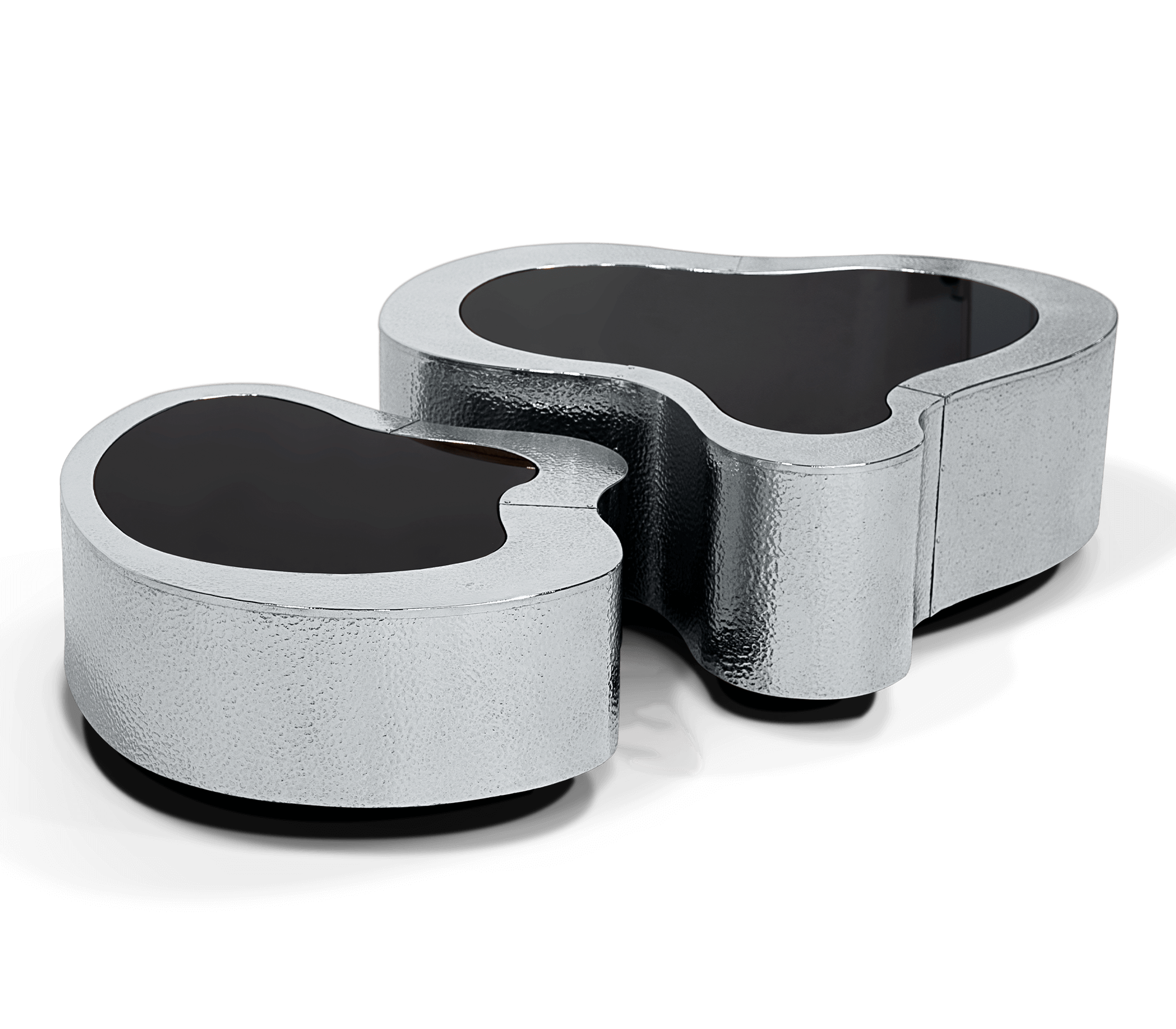 Набор журнальных столов Crest Hammered Stainless Steel