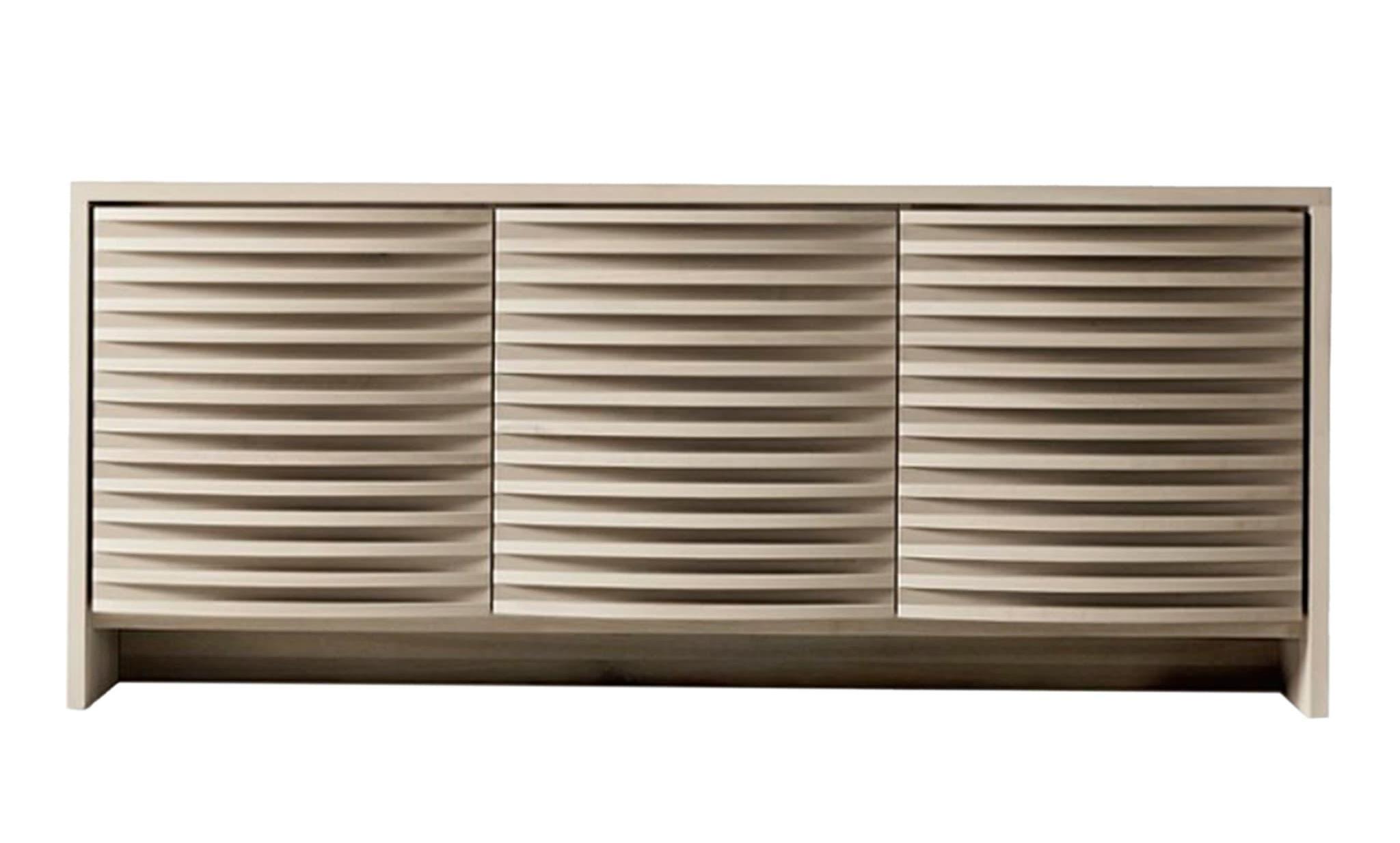 Буфет из массива грецкого ореха серого цвета Onda