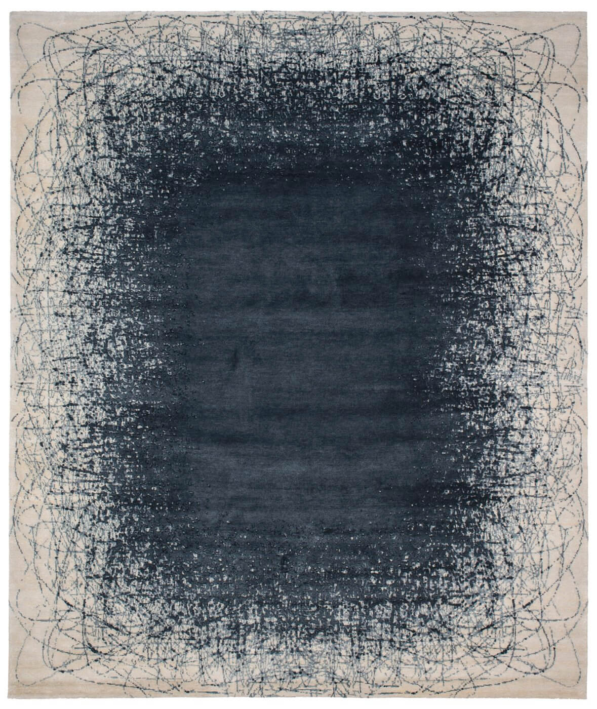 Кілем Ballpoint Art 6 Darkblue White