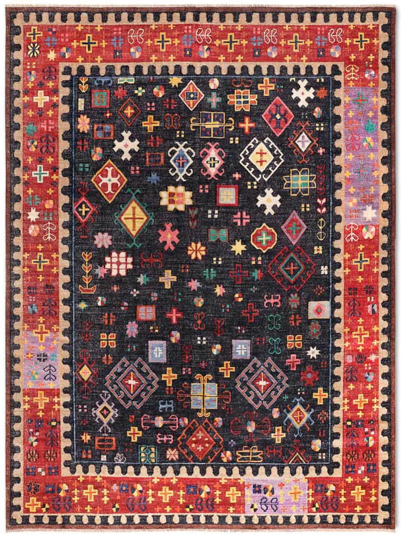 Роскошный ковер ручной работы Flatweave | Размер: 122 x 183 см