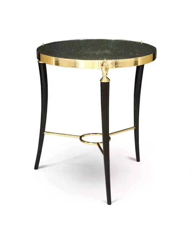 Приставной стол с отделкой из перьев павлина Gisette