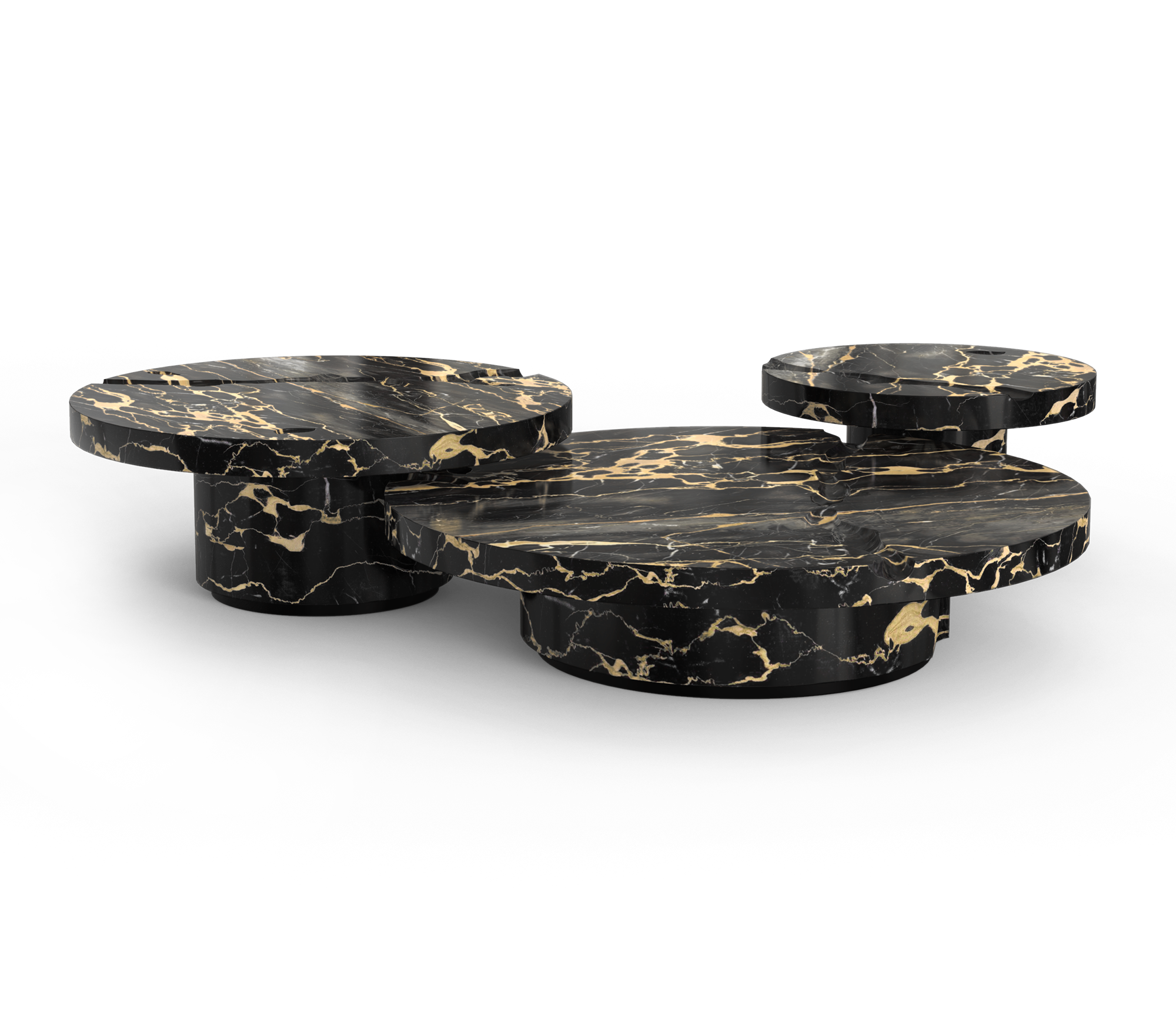 Центральный стол Dominion Portoro Marble, комплект из 3 предметов
