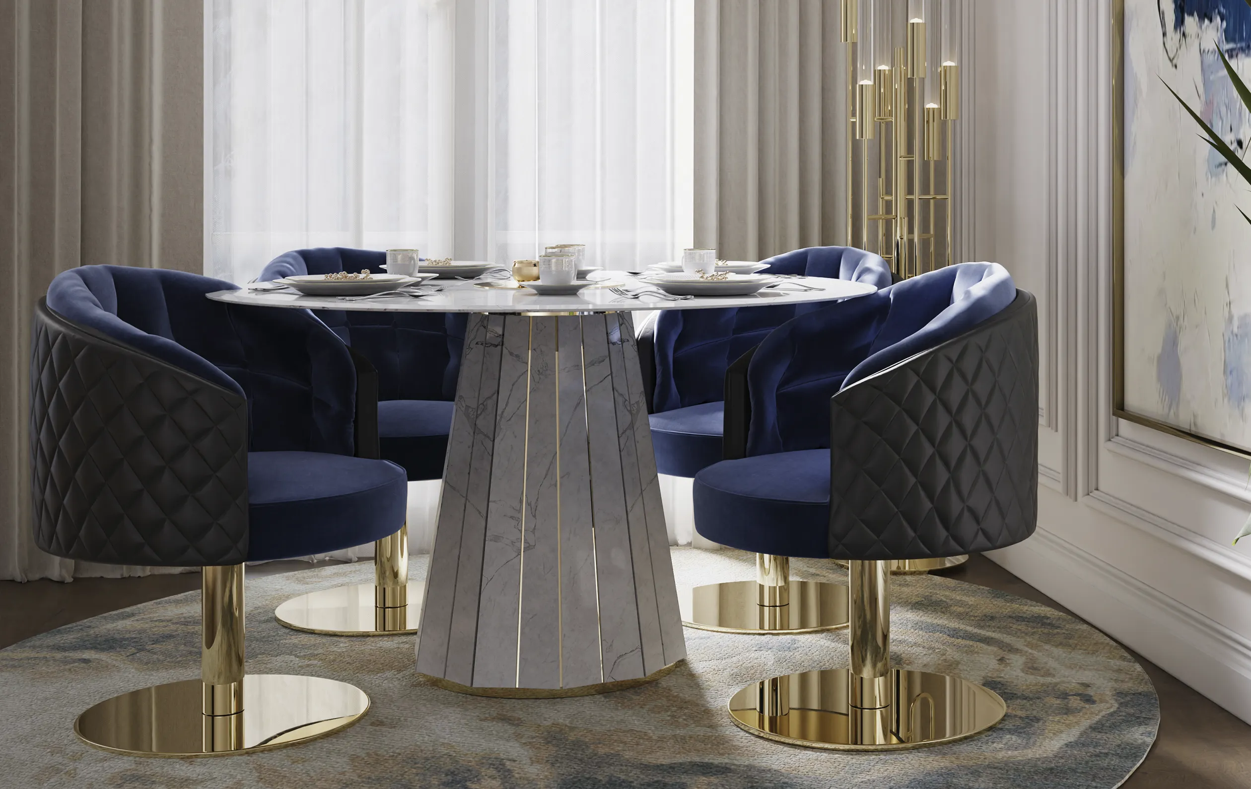 Поворотный обеденный стул Luxe