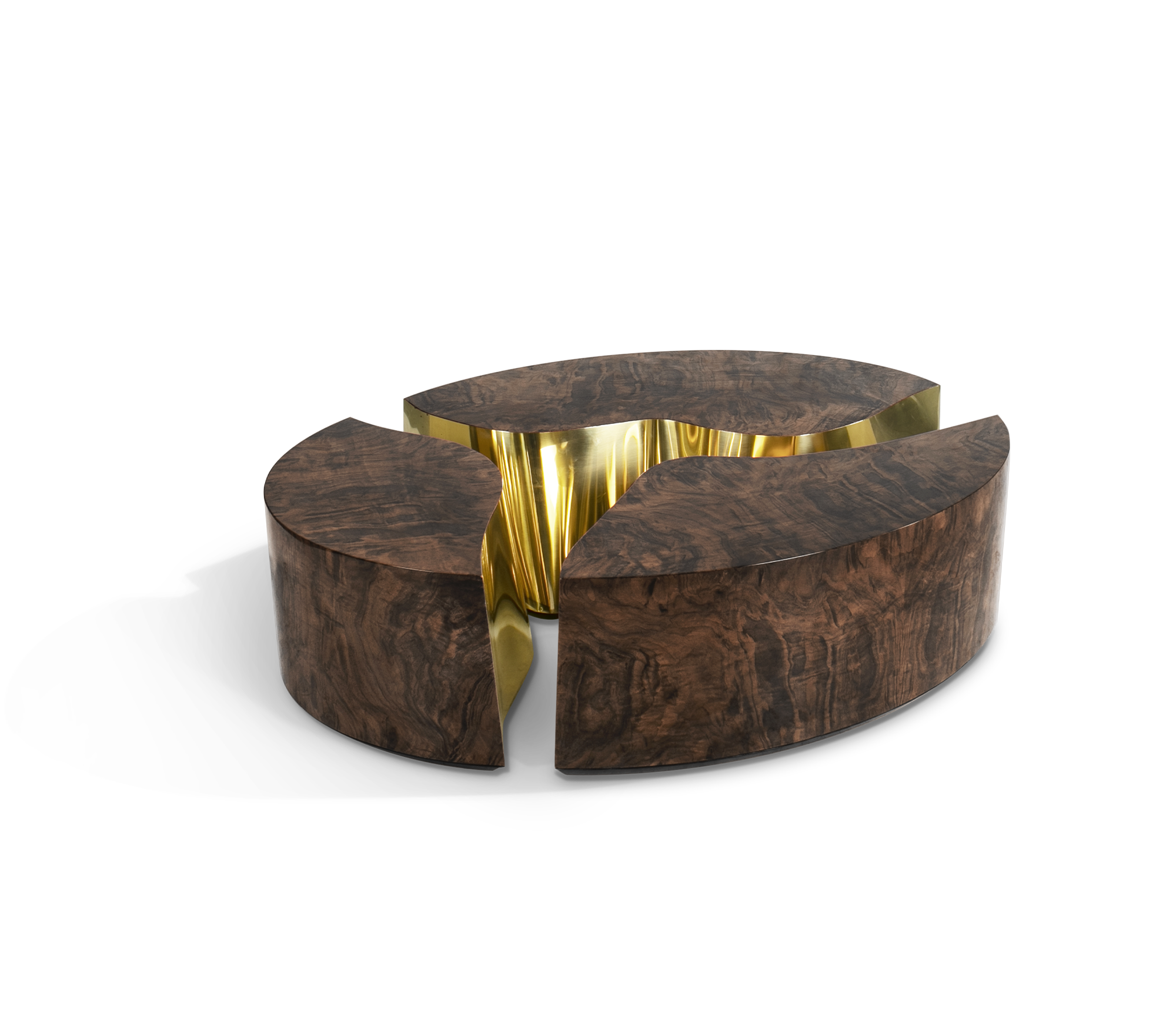 Овальный журнальный стол Fissure Walnut