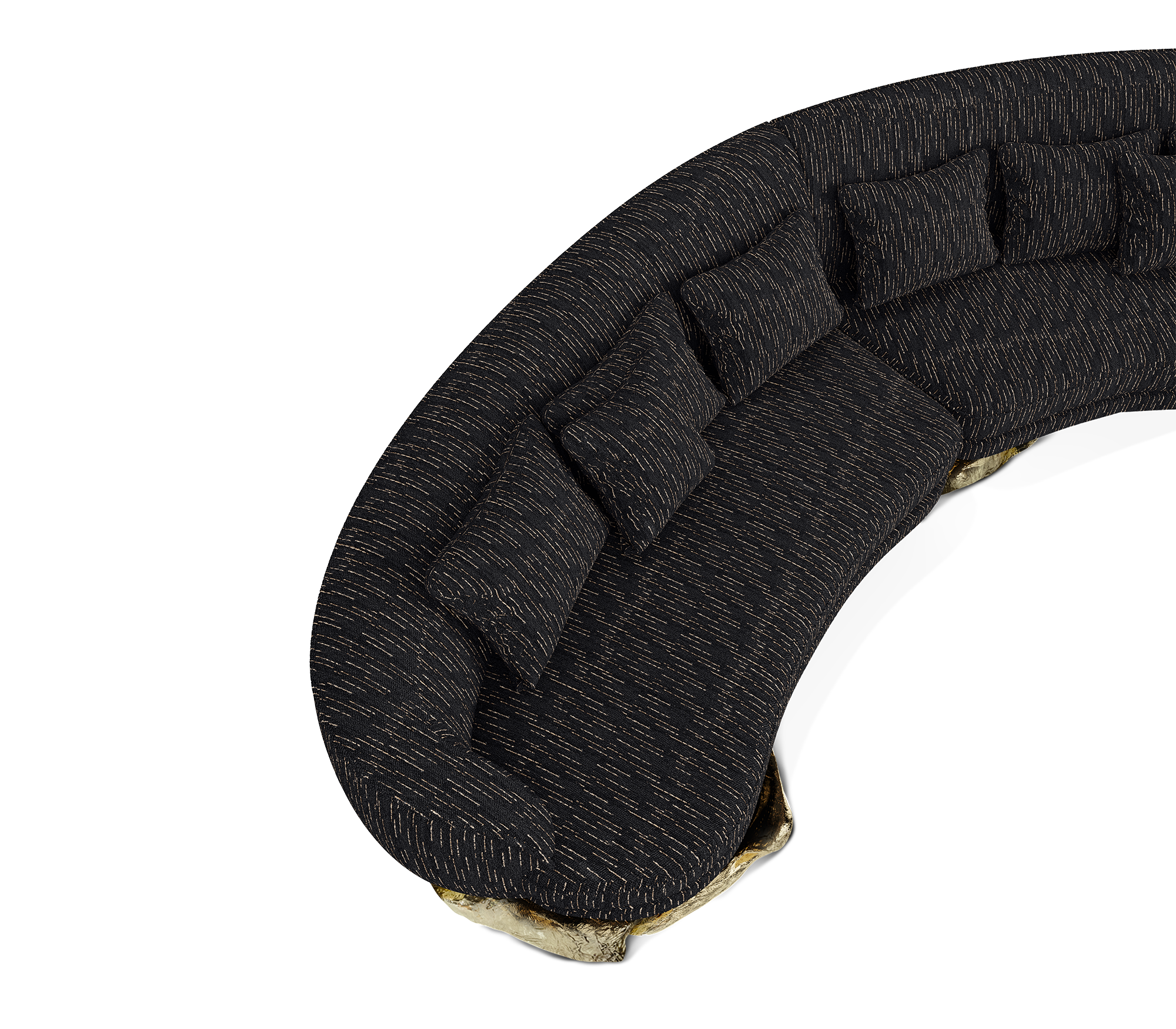 Изогнутый диван Angora Black