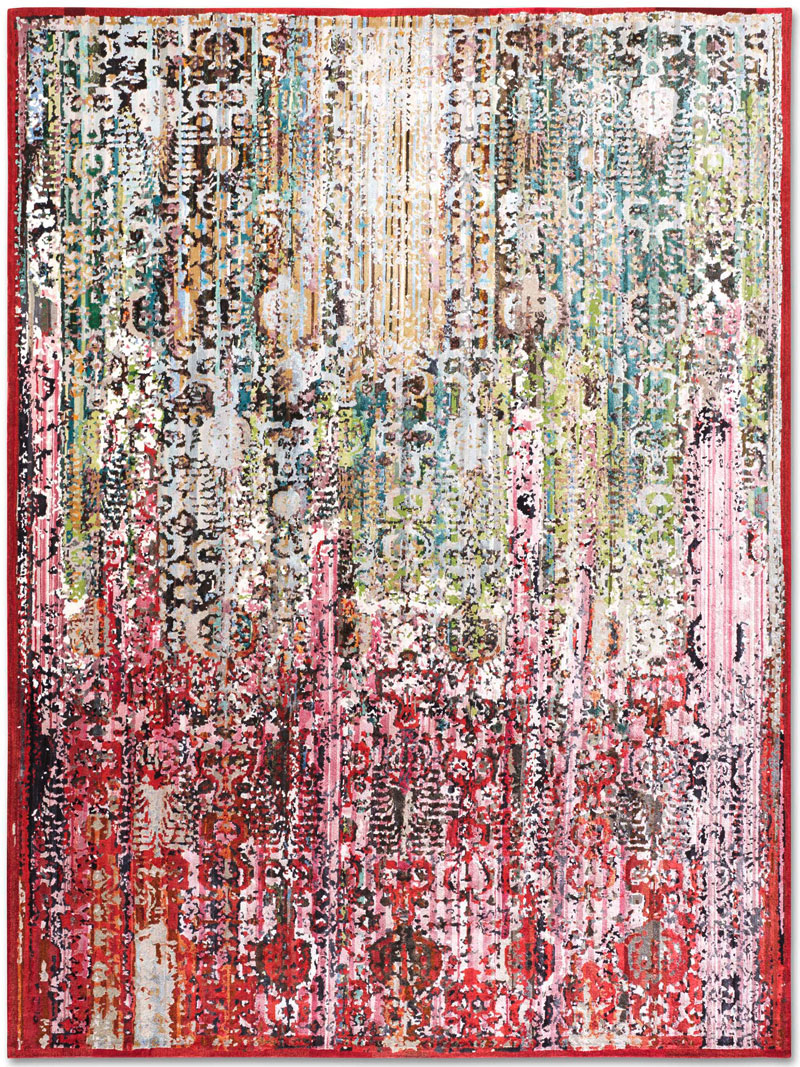 Роскошный ковер Woods клубничного цвета