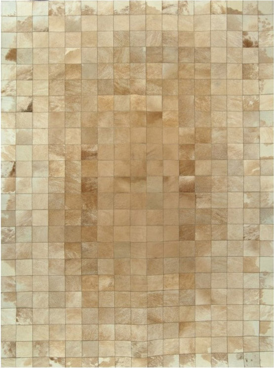 Сиыр терісінен кілем Mosaic Beige | Өлшемі: 120 x 180 см