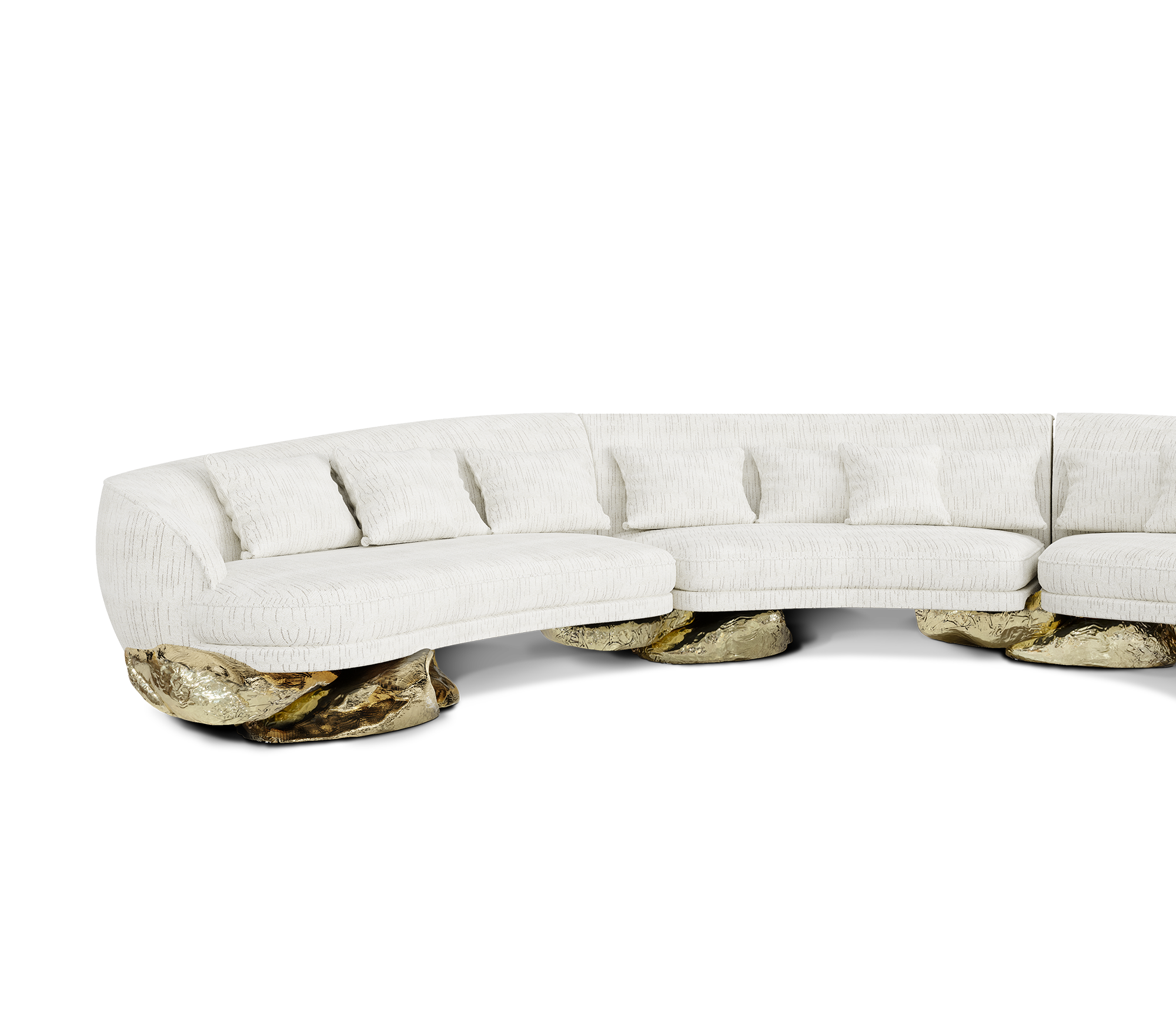 Изогнутый диван Angora White