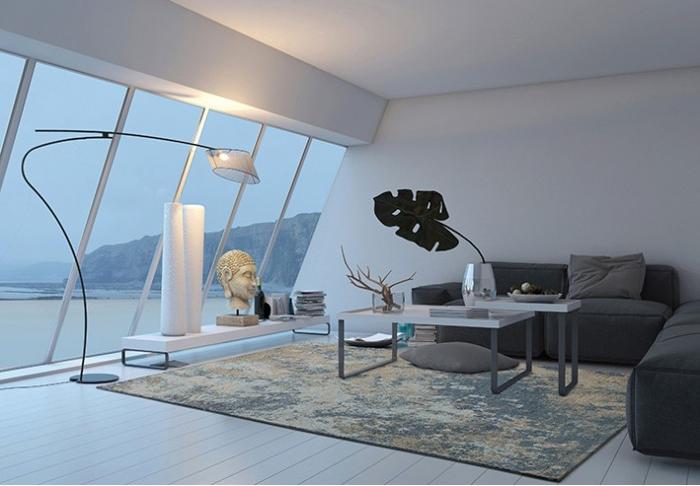 Ковер абстрактный зеленый и синий Deco | Размер: 200 x 285 см