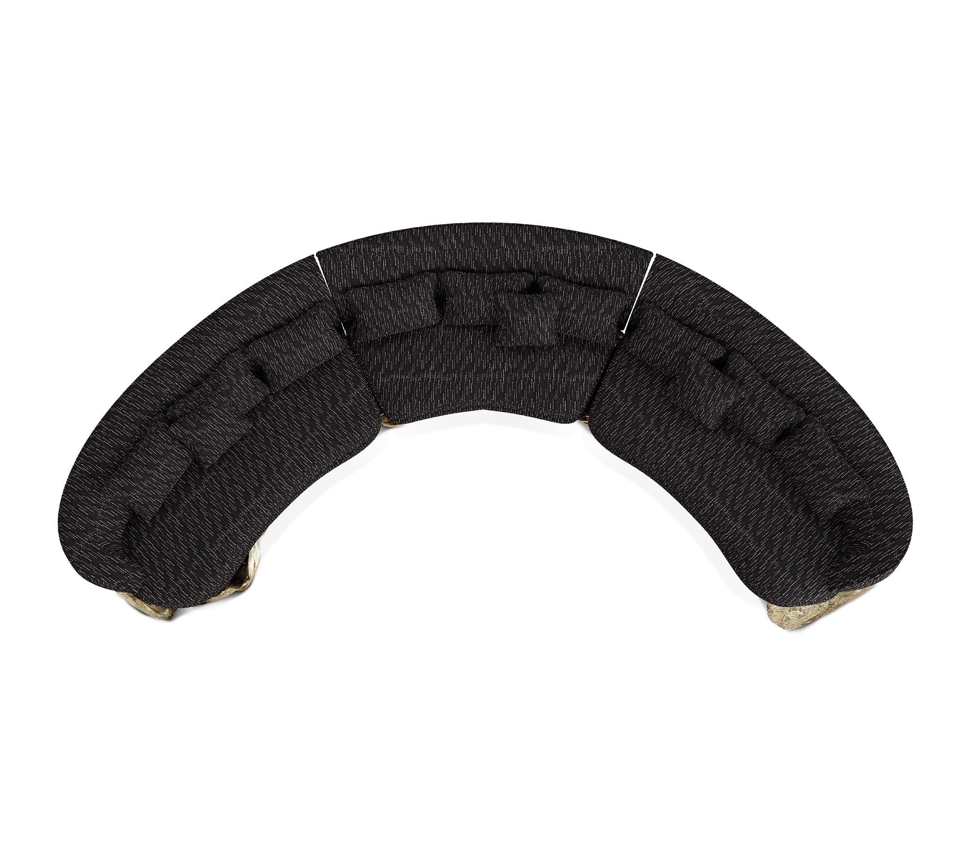 Изогнутый диван Angora Black