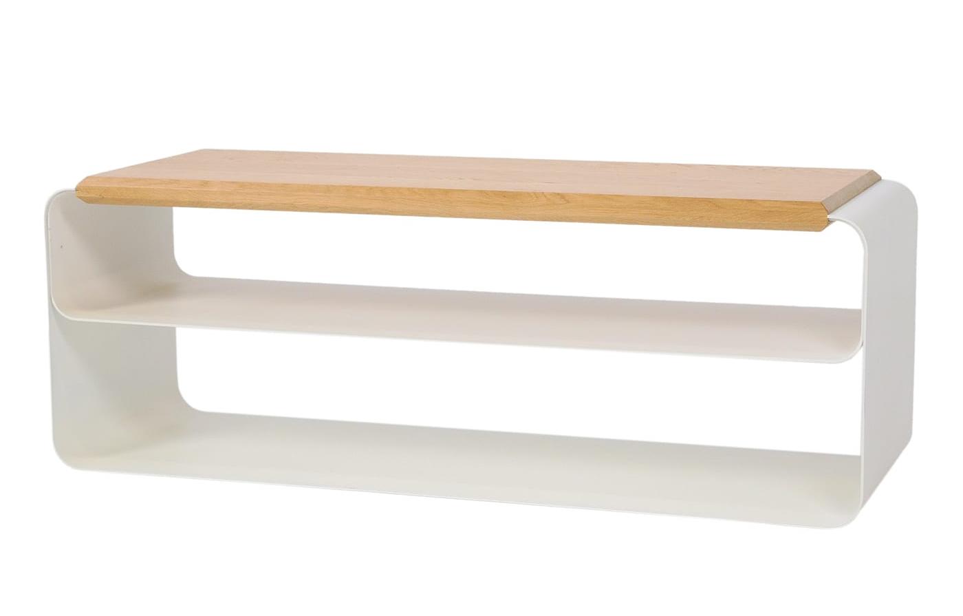 Дизайнерская банкетка из дерева и металла (вариант 2)