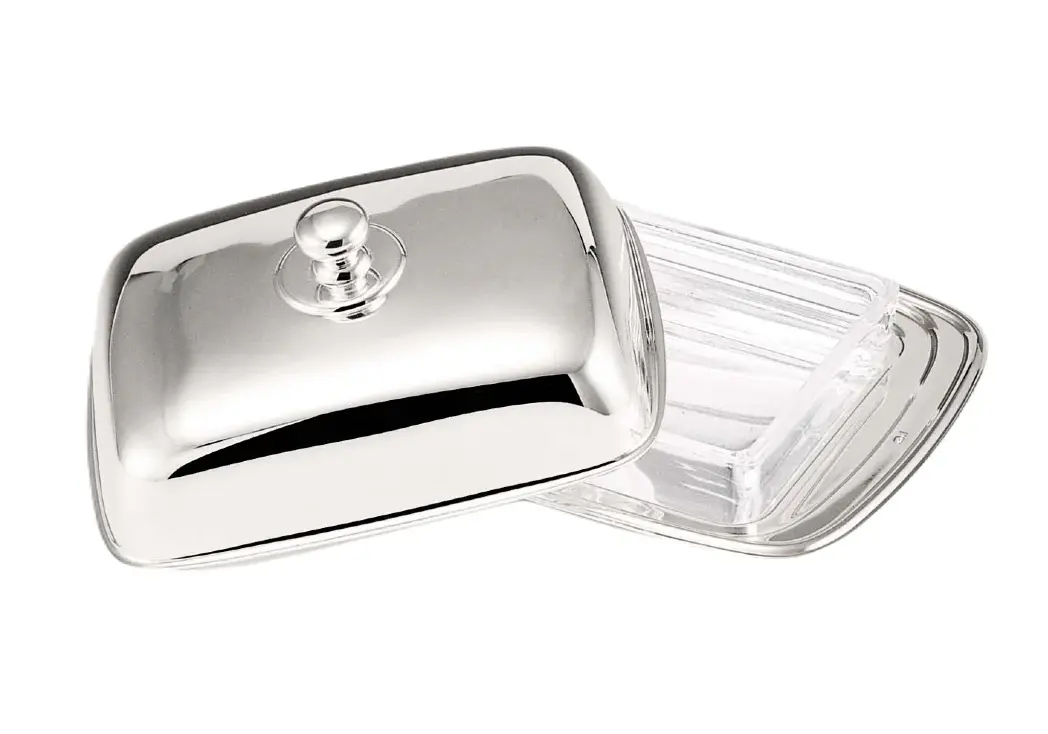 Күміспен қапталған май ыдысы Silver Butter Dish
