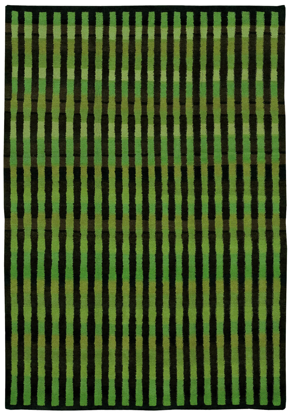 Кілем Gamba Vertical Stripes Black Green | Өлшемі: 200 x 300 см