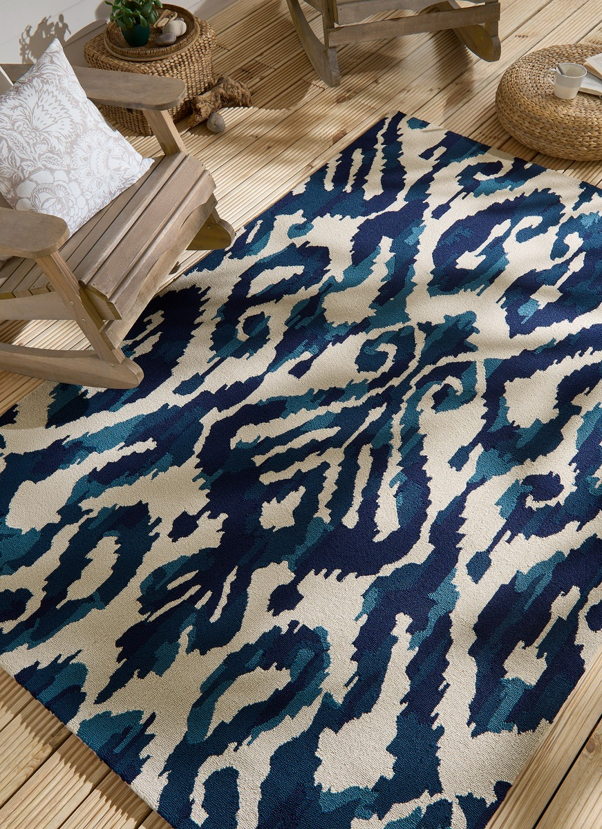 Сыртқы кілем Kasuri Indigo 446208 | Өлшемі: 200 x 280 см