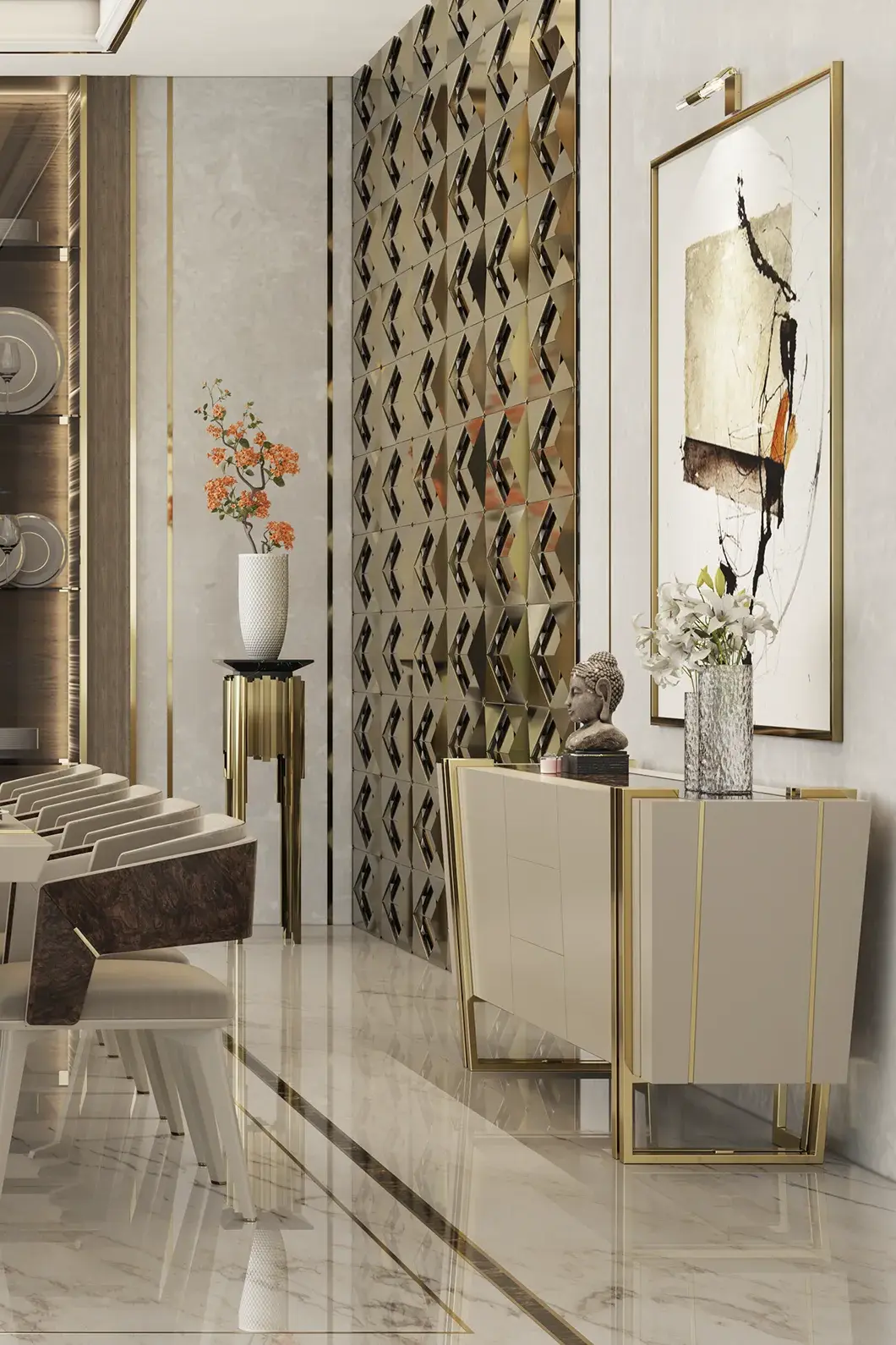 Буфет бежевый Ascend