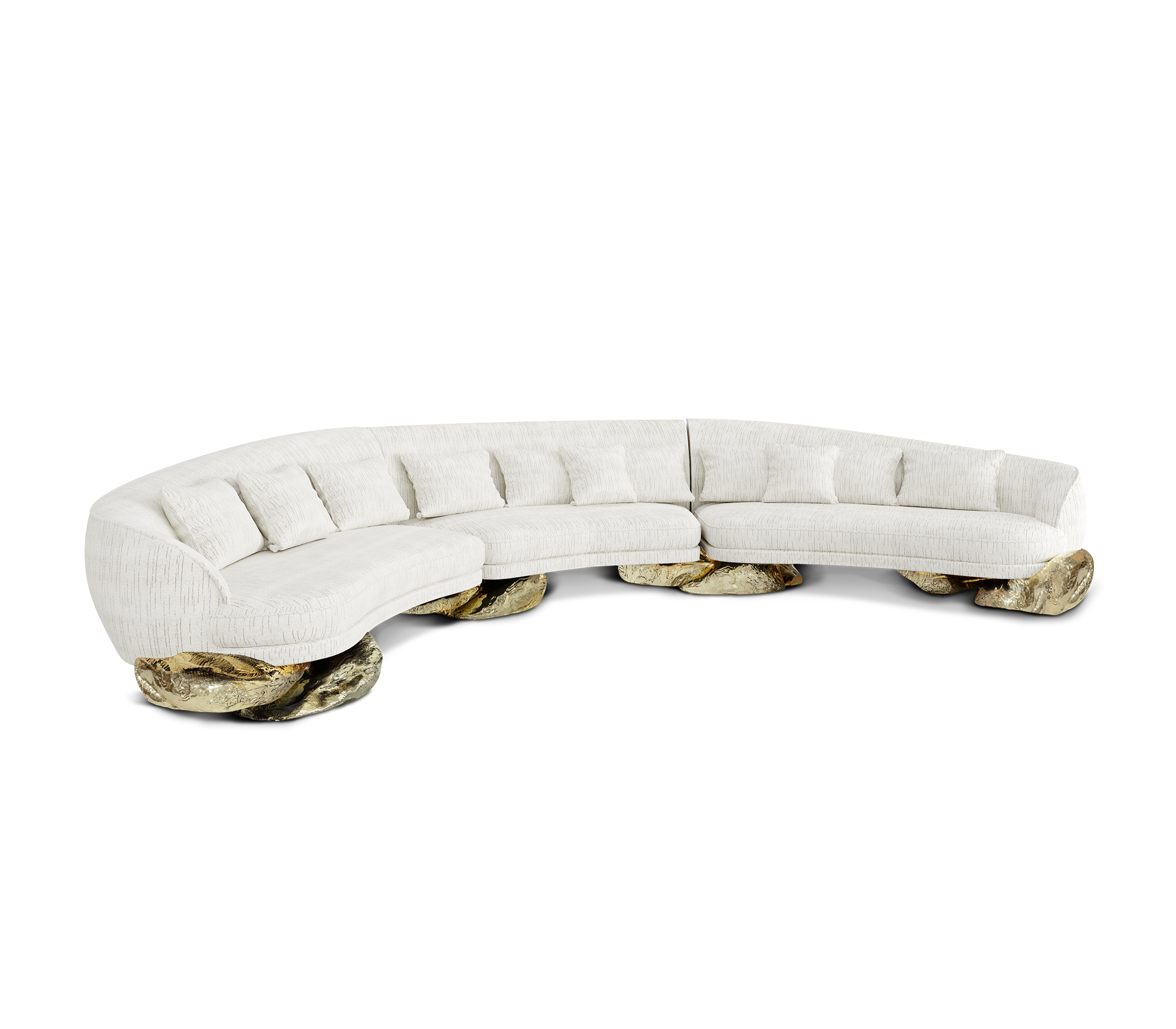 Изогнутый диван Angora White