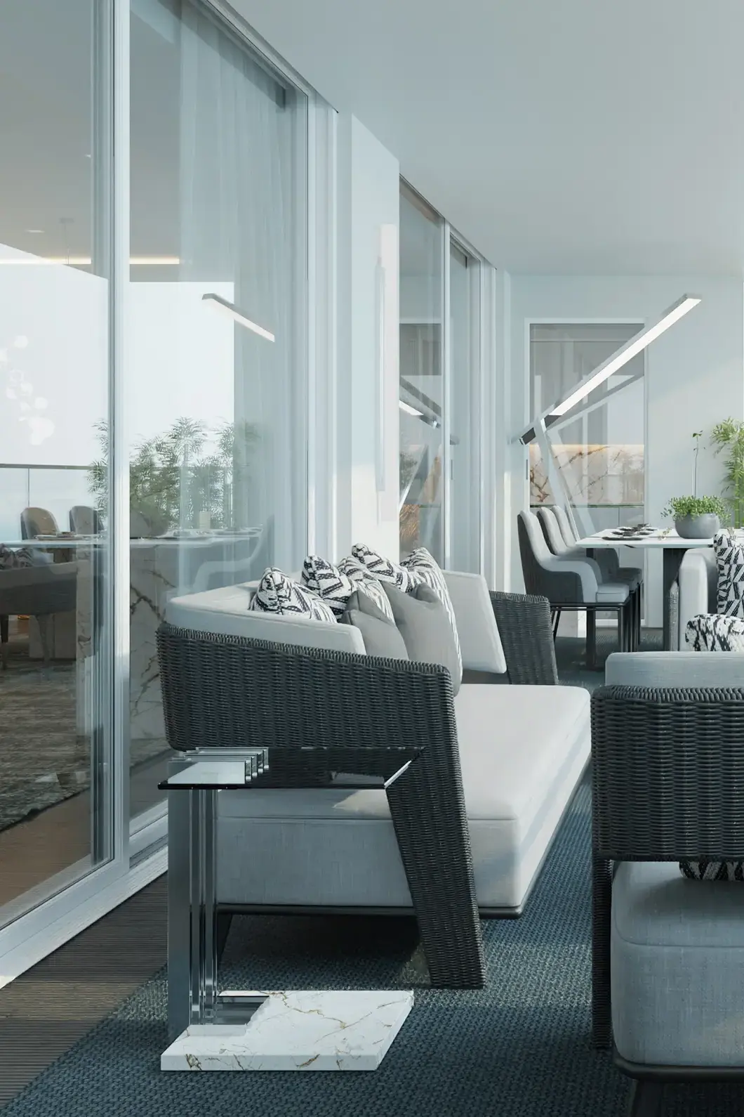 Прикроватный столик Whirlwind серый - 1