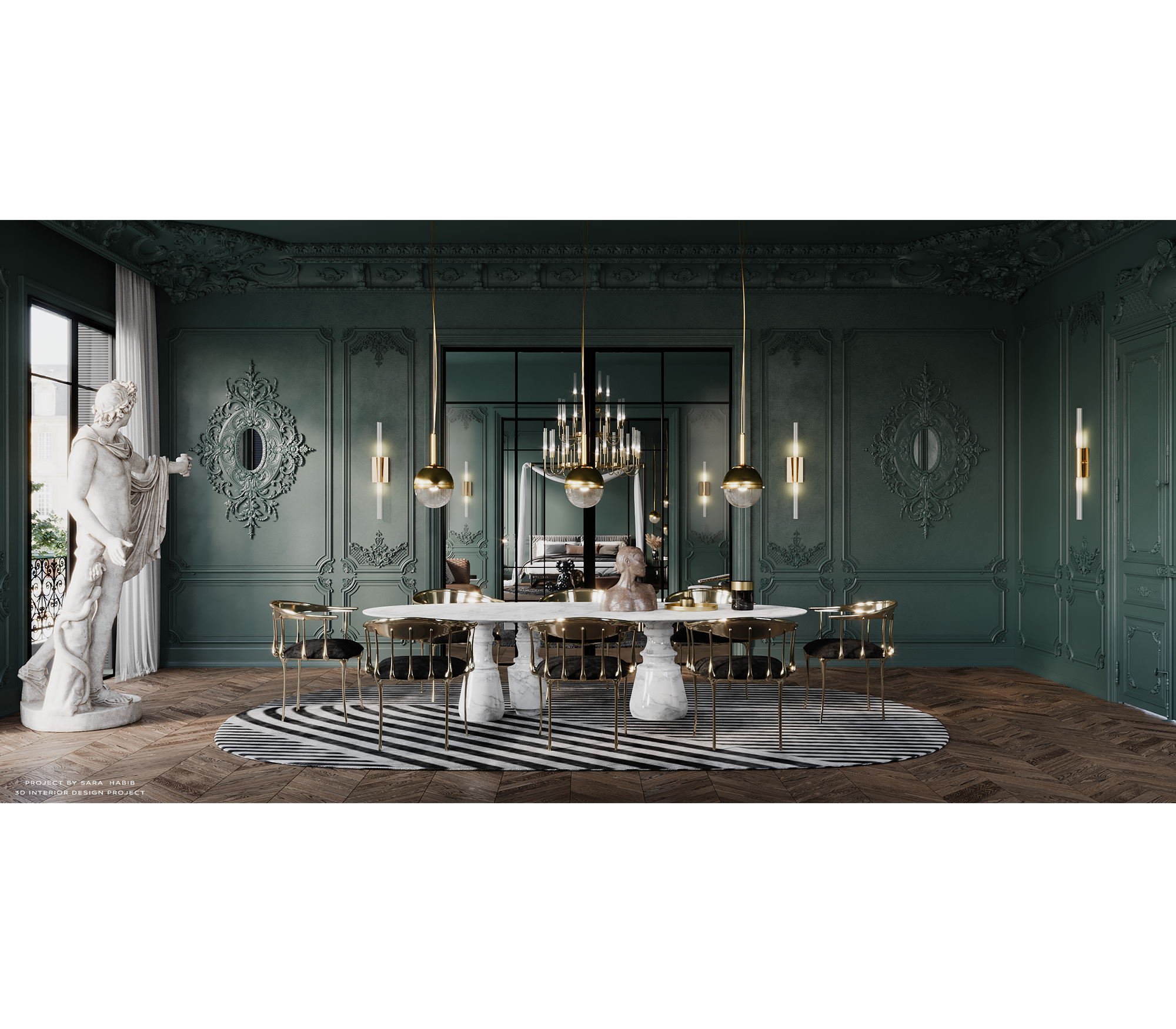 Овальный обеденный стол Obsidian Oval XL Estremoz