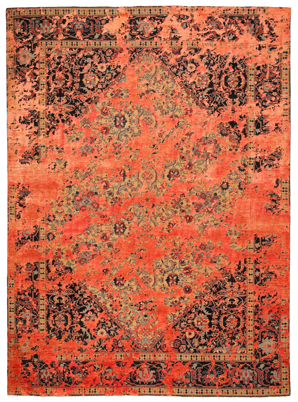 Жібек кілем Serapi Queensbury Double Sky White Neonorange | Өлшемі: 250 x 300 см