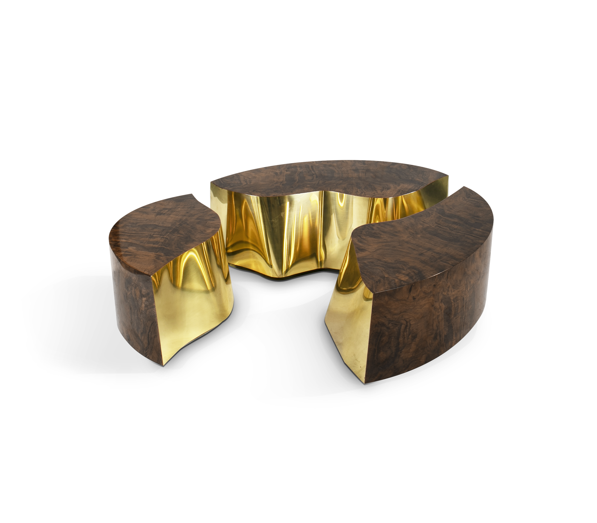 Овальный журнальный стол Fissure Walnut