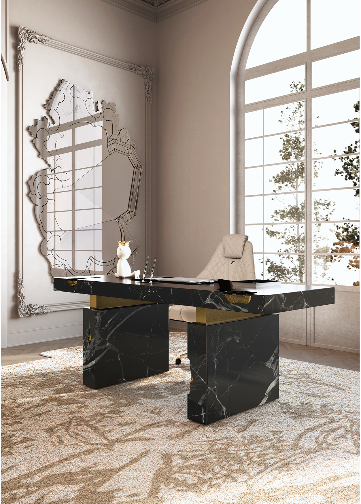 Письменный стол Dominion Nero Marquina
