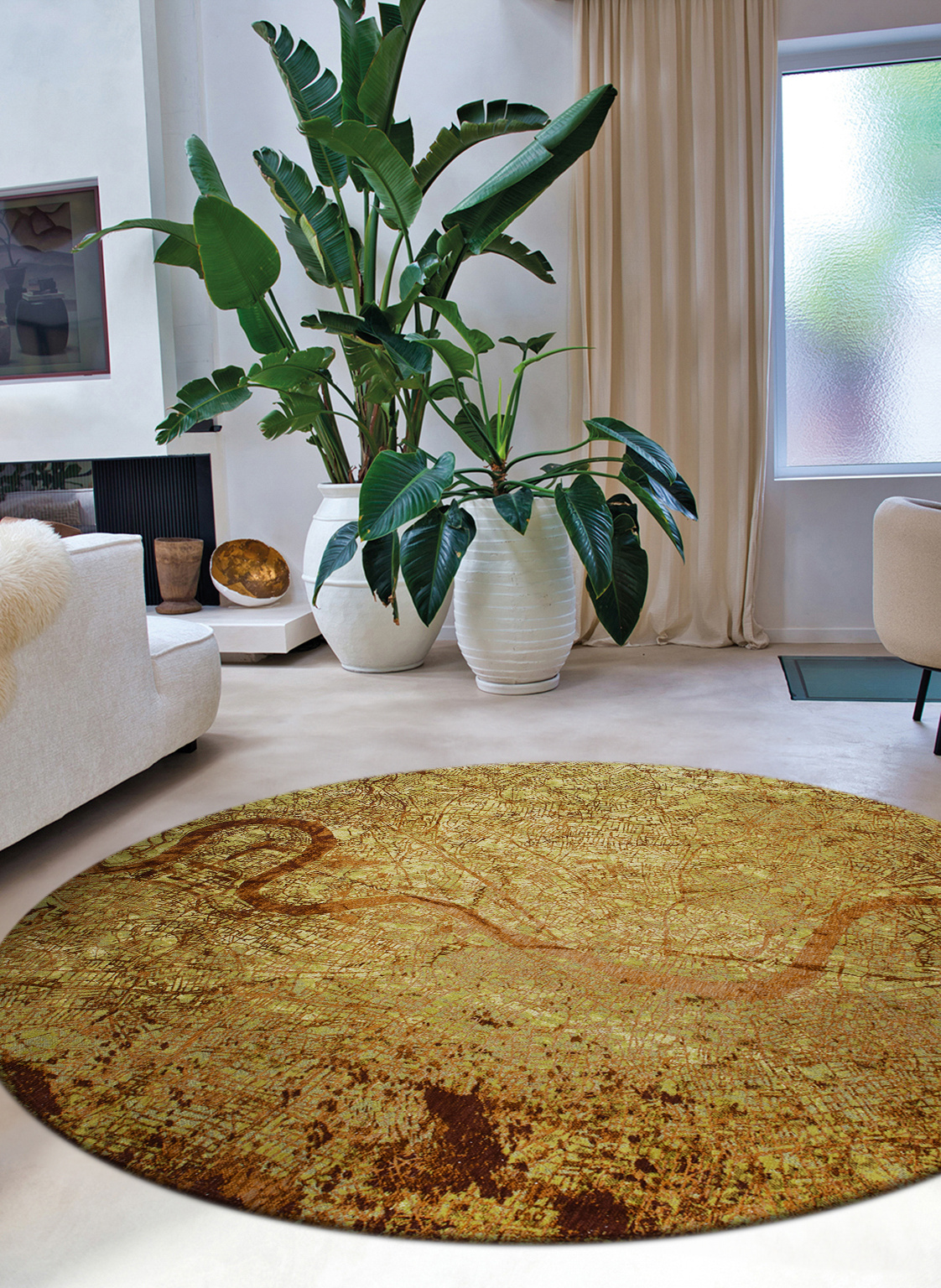 Домалақ кілем Green Meadows 9320 | Өлшемі: Ø 240 см