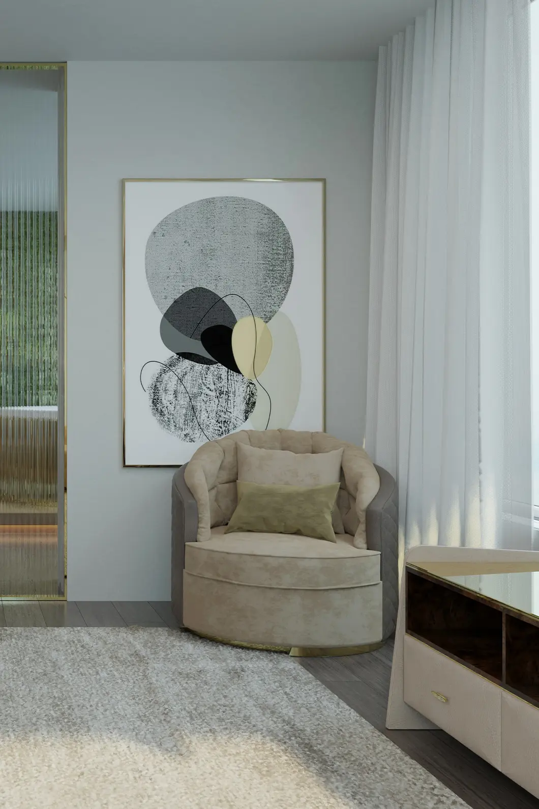 Поворотное кресло Luxe - 1