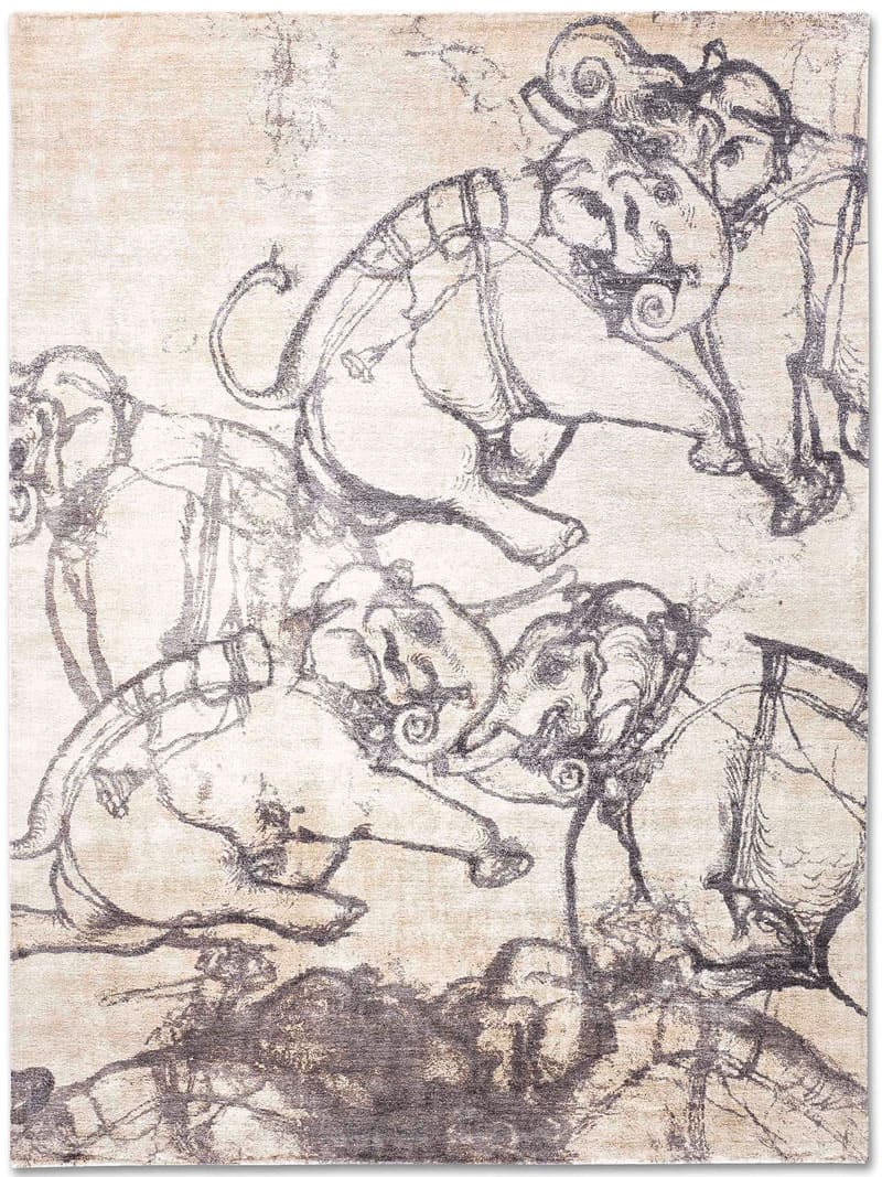 Ковер ручной работы Elephants | Размер: 170 x 240 см