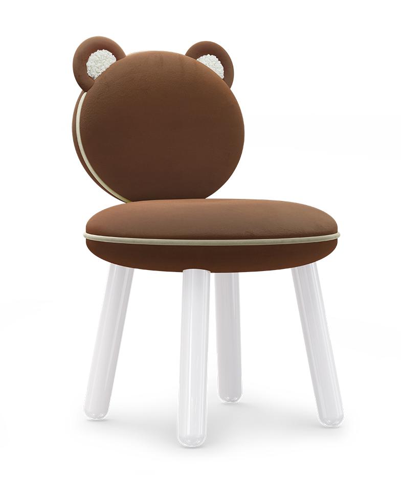 Балалар орындық Fluffy Bear Brown