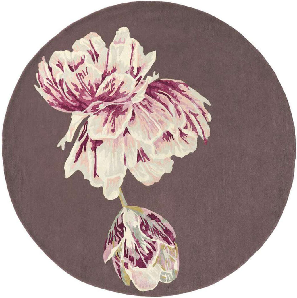 Дөңгелек кілем Tranquility Aubergine 56005 | Өлшемі: Ø 200 см