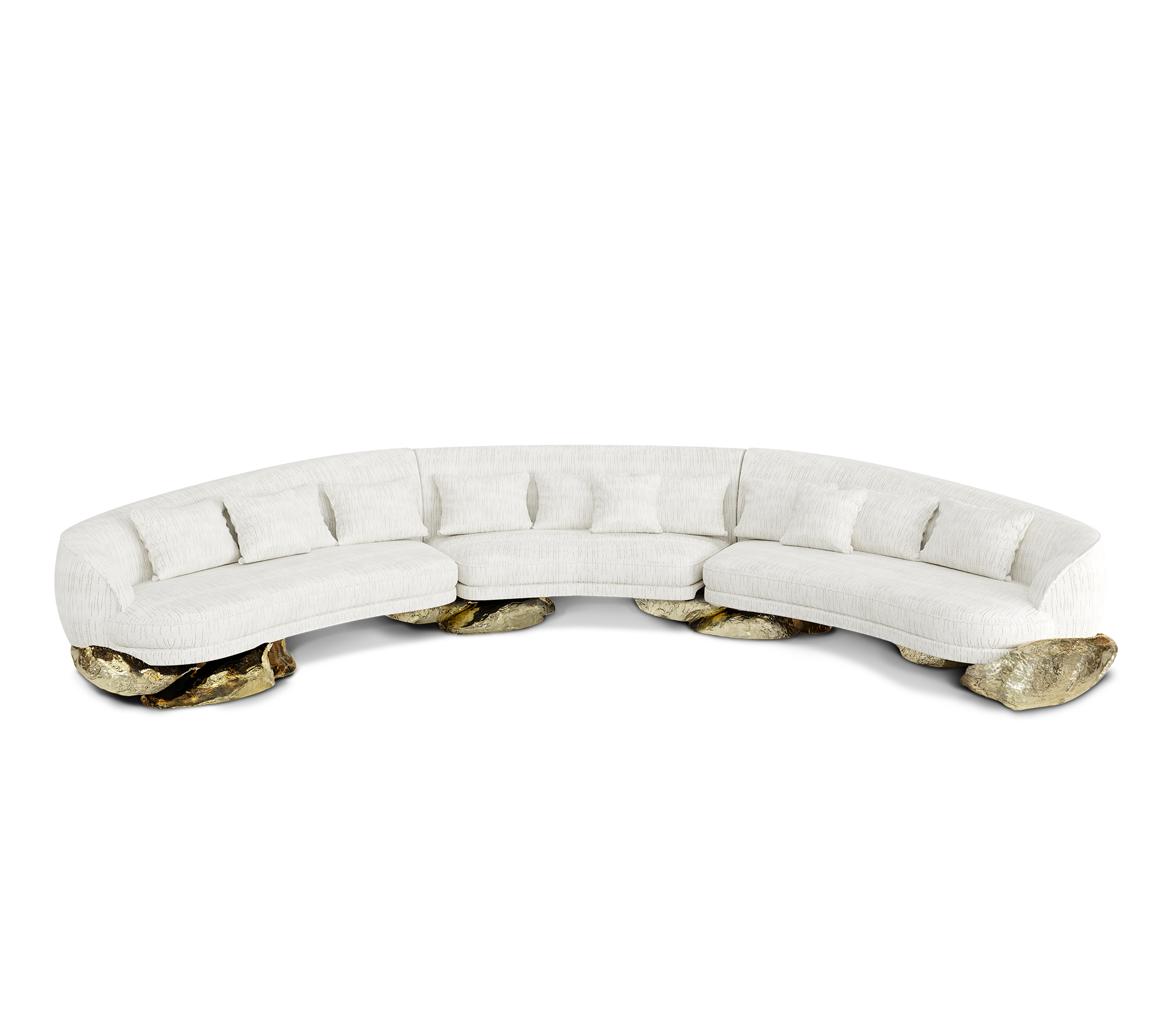 Изогнутый диван Angora White
