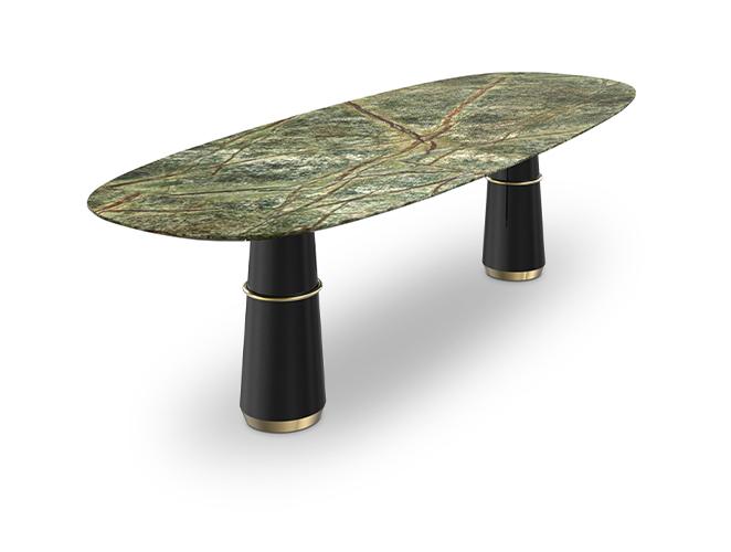 Обеденный стол из мрамора