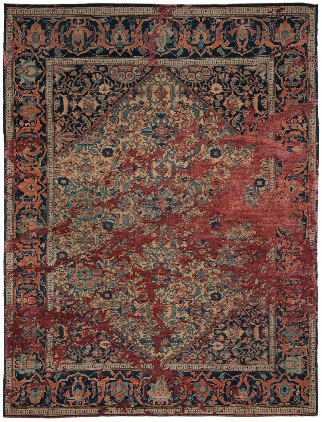 Шелковый ковер Serapi Queensbury Sky Yellow Brownred | Размер: 250 x 300 см