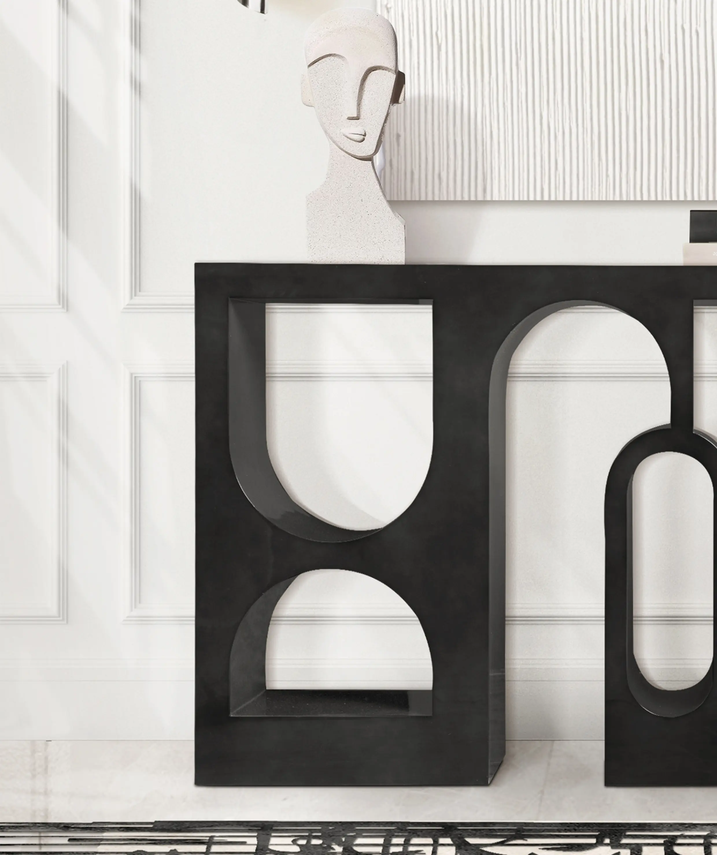 Глянцевая консоль черная Premium