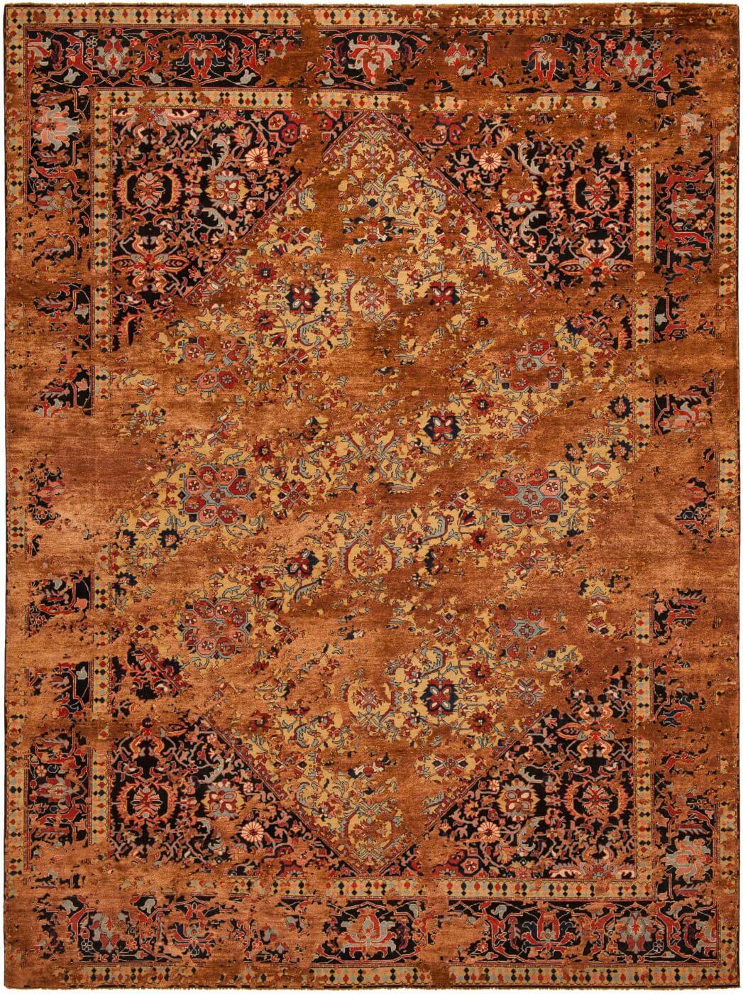 Жібек кілем Serapi Queensbury Double Sky Yellow A 041 | Өлшемі: 300 x 400 см