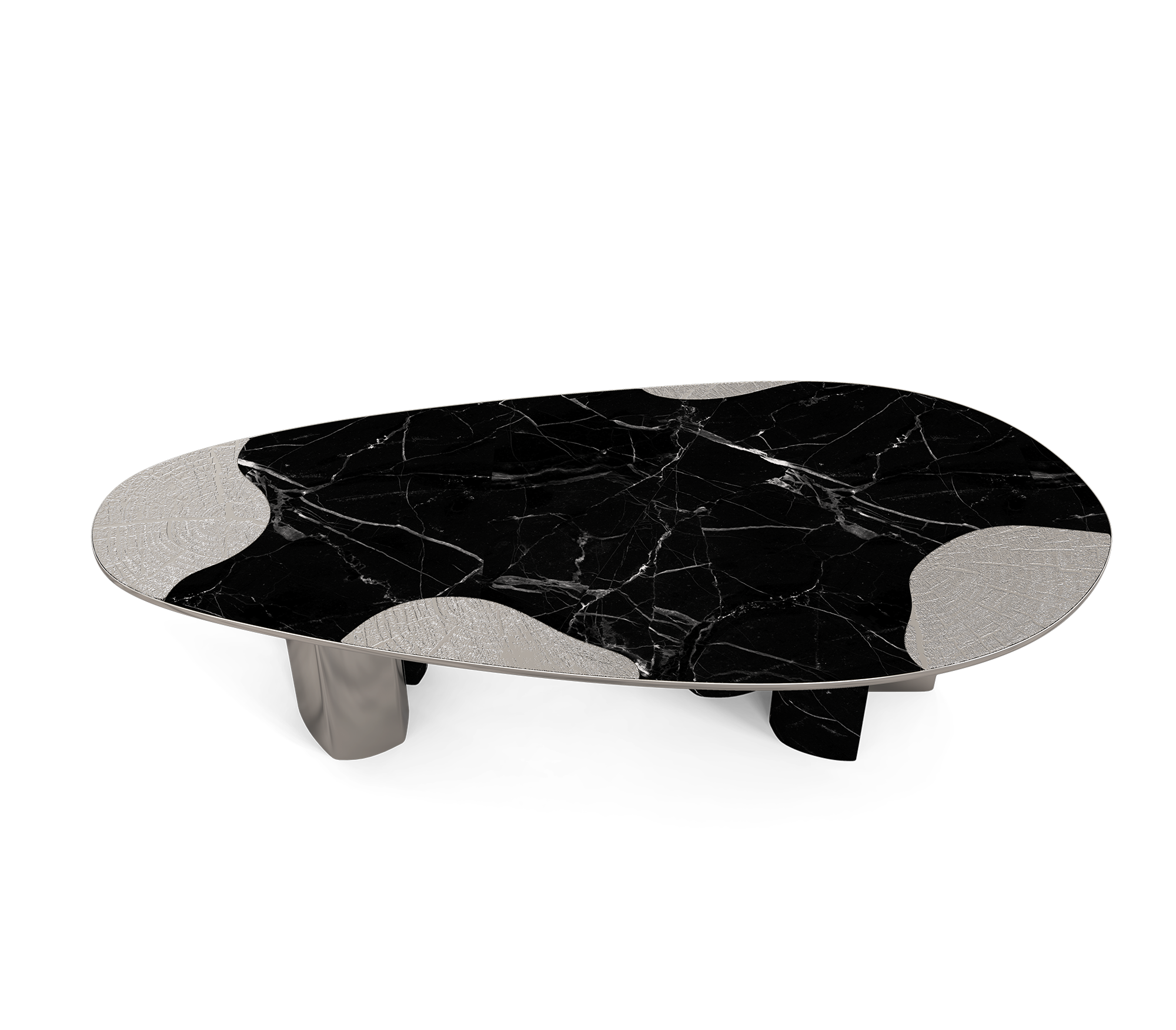 Ас үстелі Athena Nero Marble & Silver