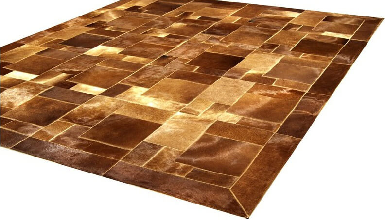 Сиыр терісінен кілем Puzzle col.3 | Өлшемі: 220 x 220 см