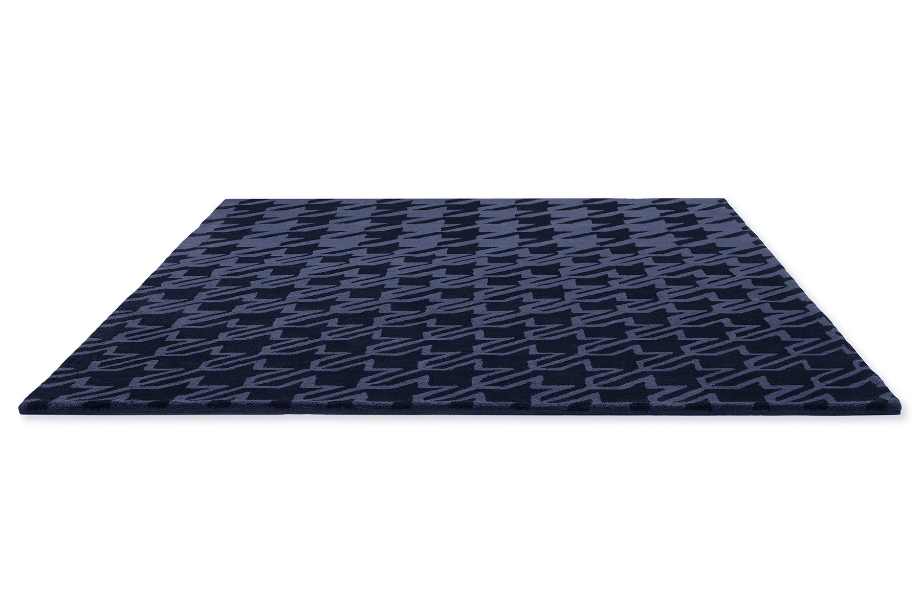 Жүн кілем Houndstooth Dark Blue | Өлшемі: 170 x 240 см