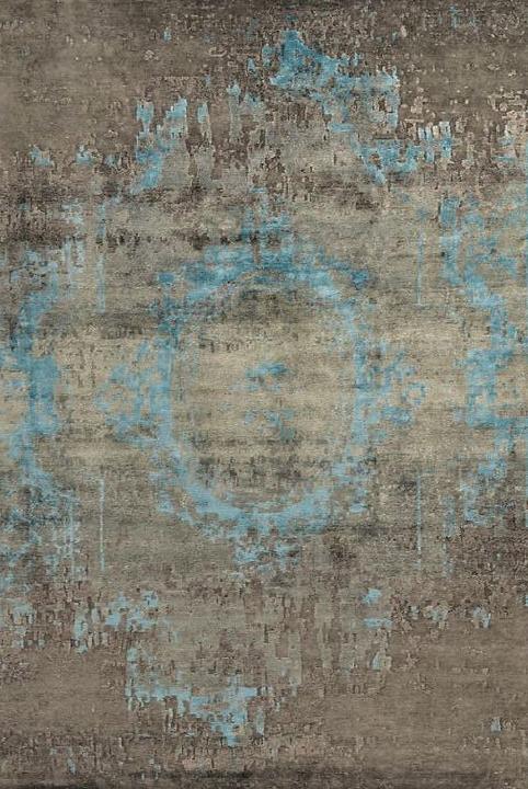 Ковер ручной работы из бамбукового шелка Abstract Flow