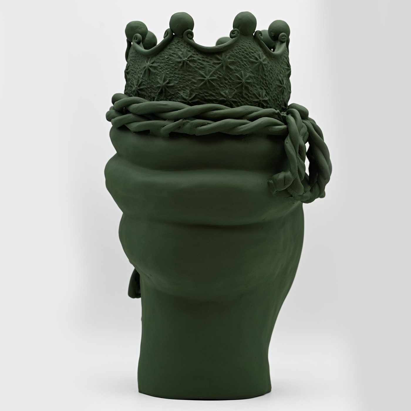 Скульптура зеленая ручной работы Moor's Head