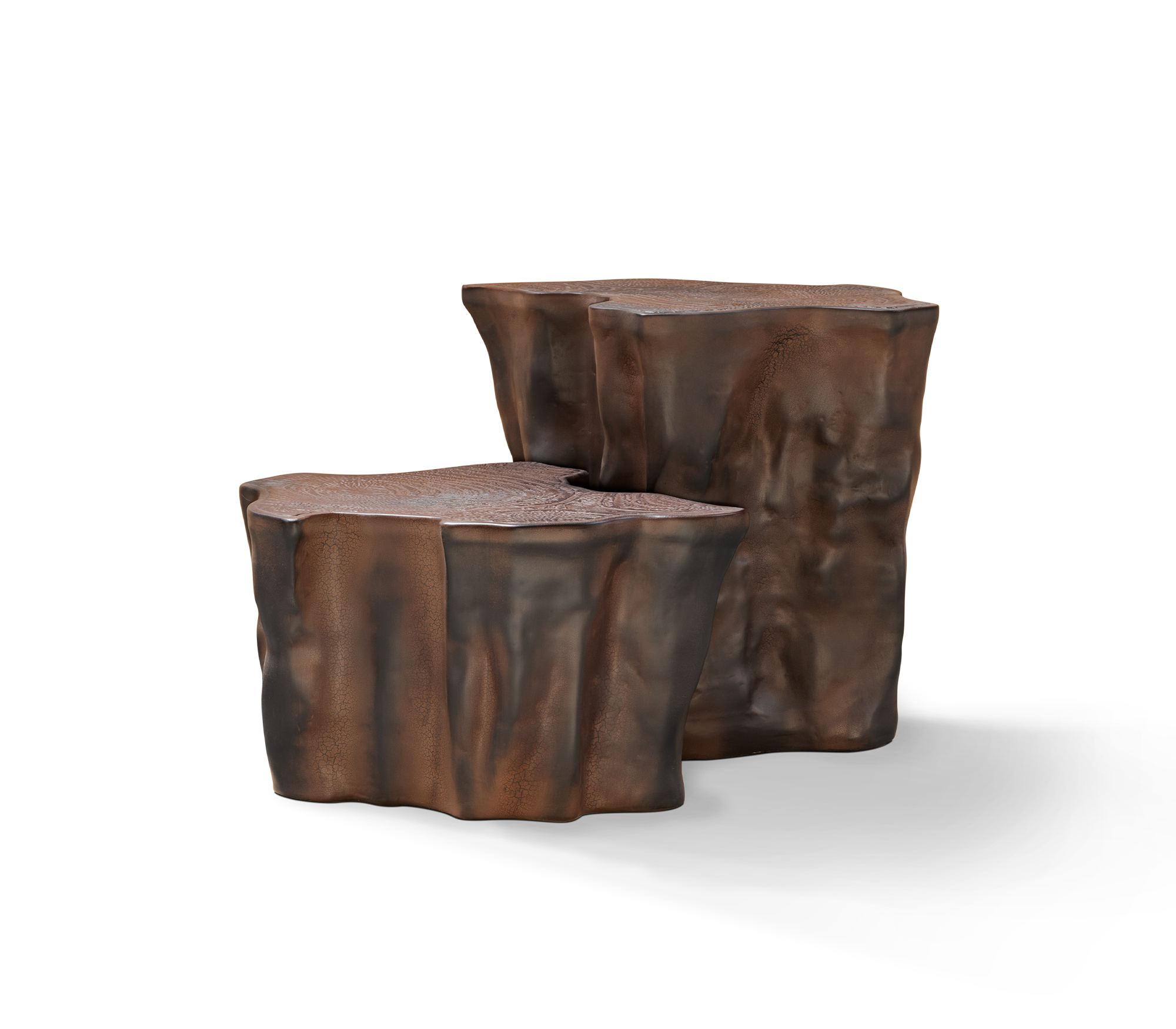 Керамический приставной стол Horizon Dark Brown | Конфигурация: Small