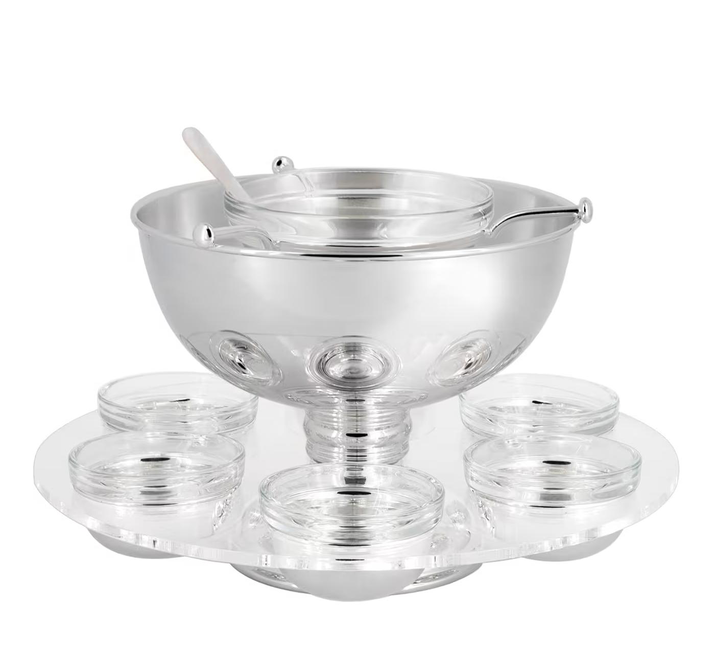 Набор для икры посеребрённый Silver Caviar Set