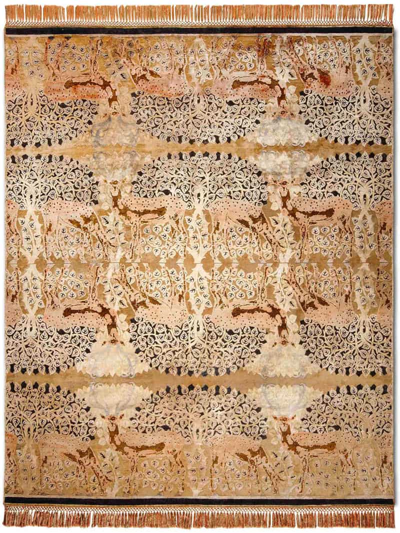 Қолмен жасалған Deer жұмсақ текстуралы кілем | Өлшемі: 170 x 240 см