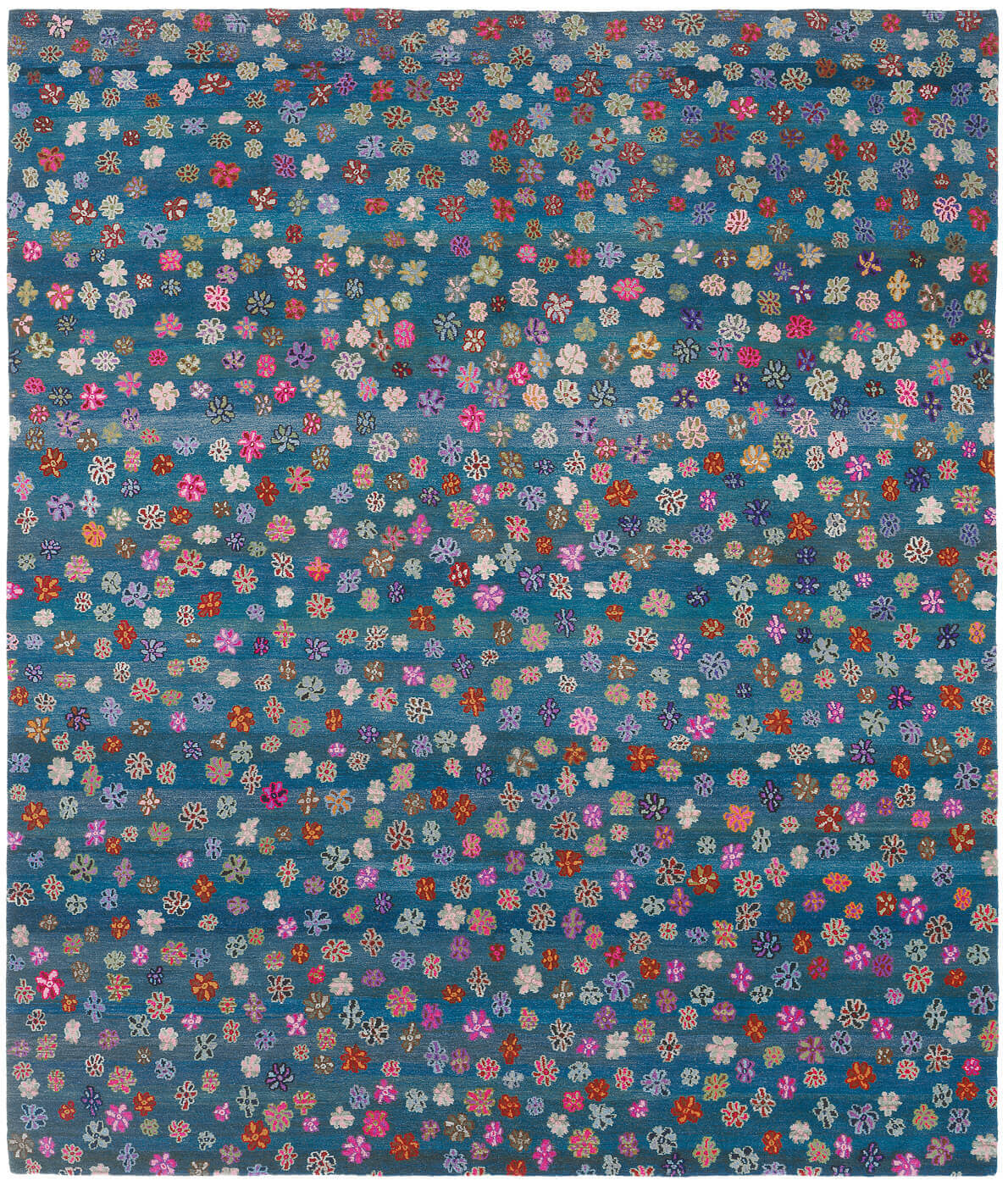 Жарқын көк кілем Little Flowers | Өлшемі: 200 x 300 см