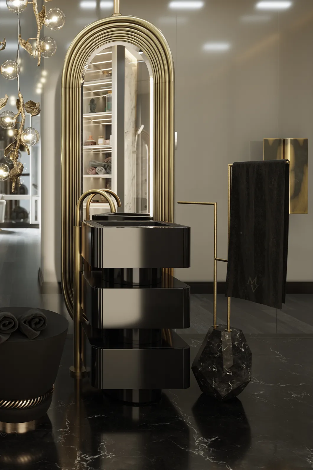 Полотенцедержатель Brilliance Black