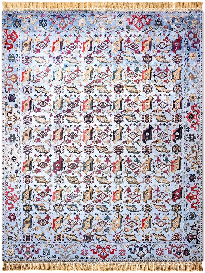 Роскошный ковер ручной работы Bird Ushak