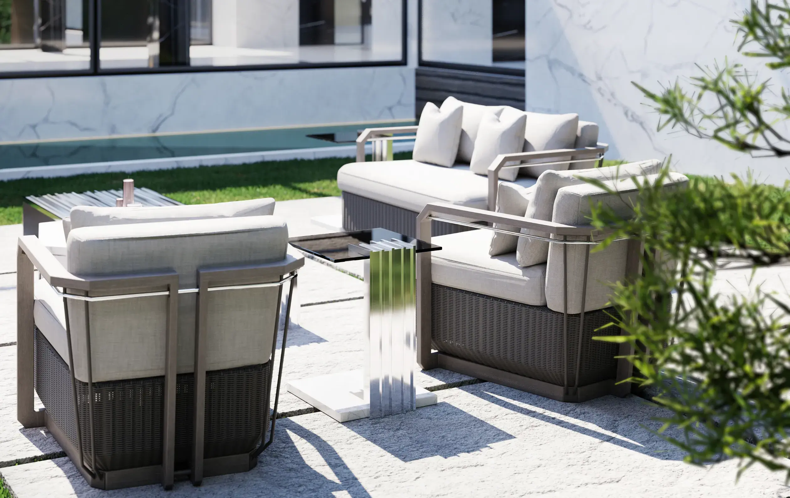 Прикроватный столик Whirlwind серый - 2