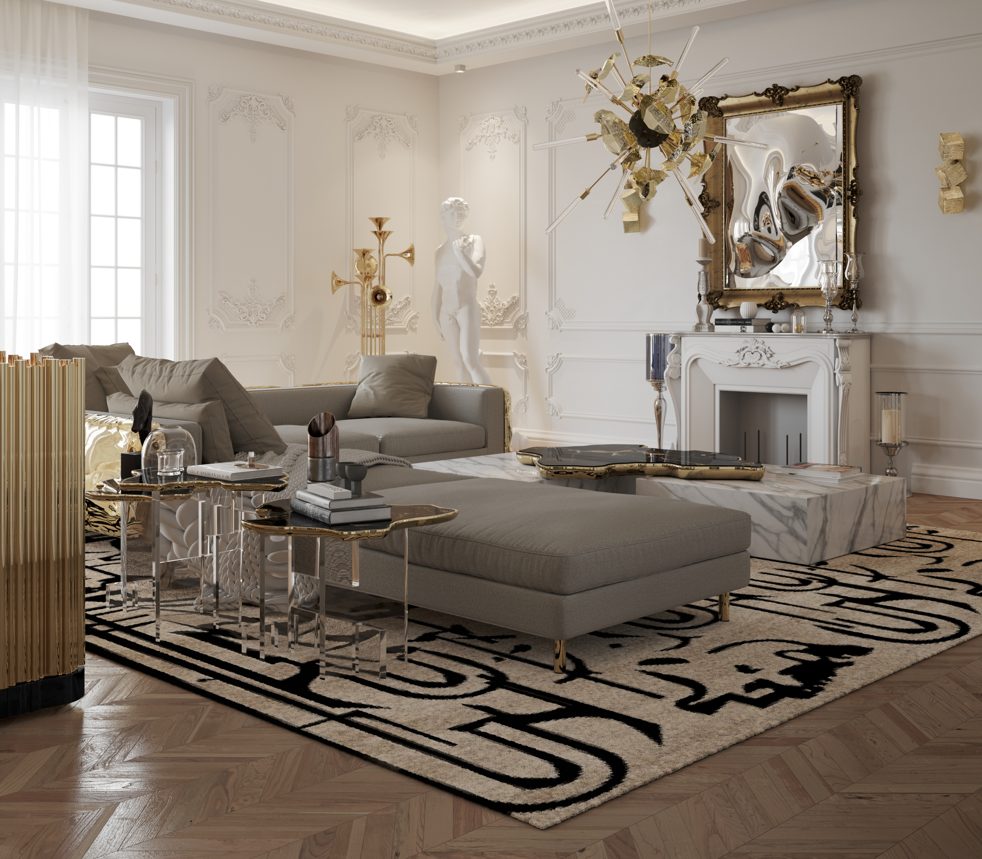 Большой приставной стол Nero Obsidian XL