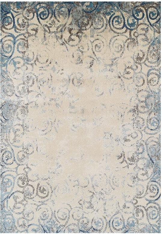 Беж-көк түсті кілем Antique | Өлшемі: 160 x 235 см